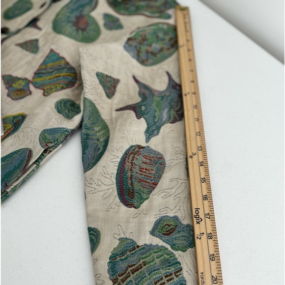 DANIEL K JACQUARD SHELL PRINT FRONT BUTTON TWO POCKETS MULTICOLOR JACKET SZ M - Picture 8 of 9